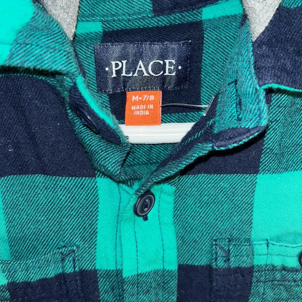 The Children’s Place Hooded Flannel Size 7/8